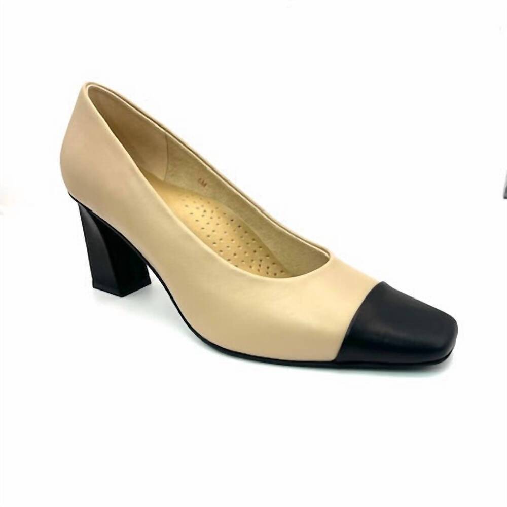NEW VANELI women's fadela block heel pumps in pudding